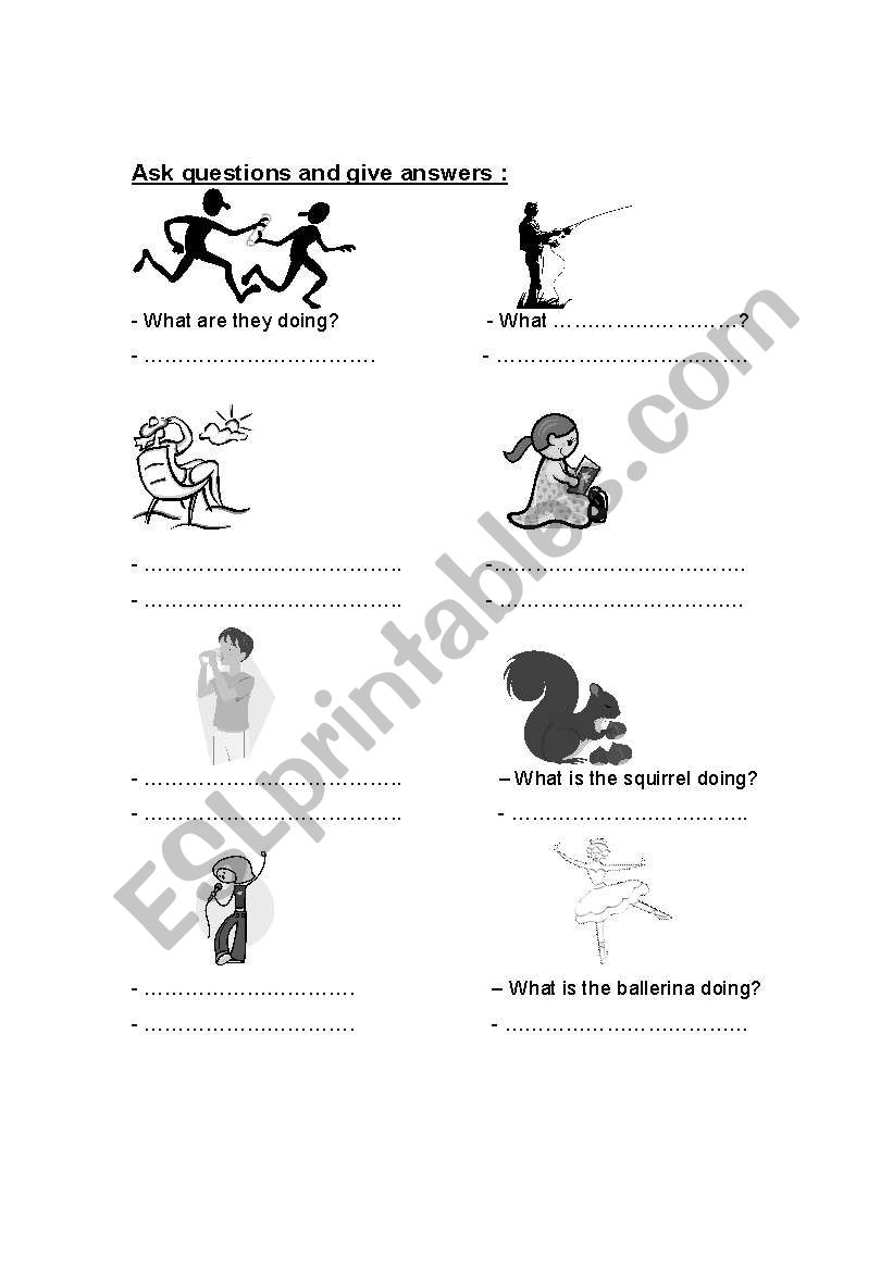 What are they doing? worksheet