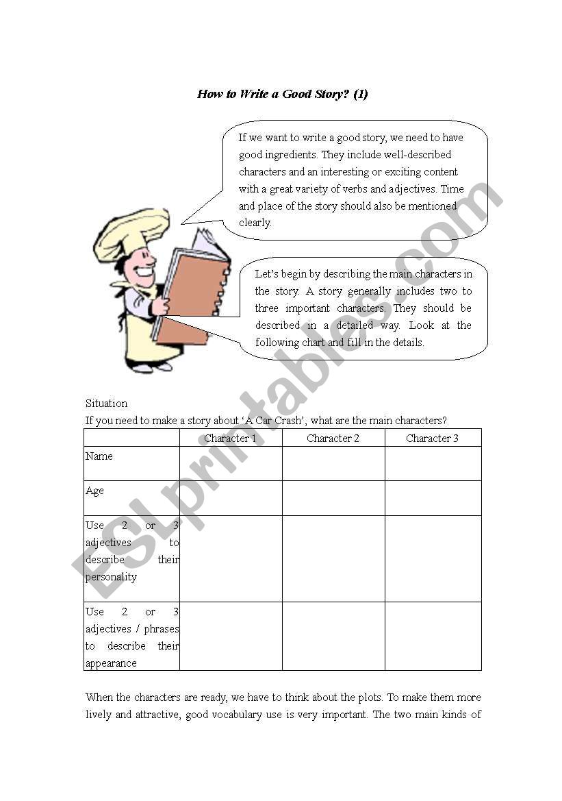 Story Writing worksheet