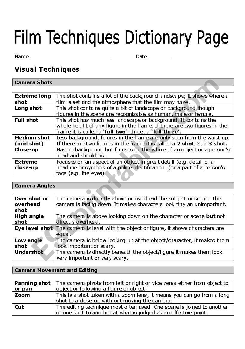 cinematic-techniques-01-acting-esl-worksheet-by-butterflie