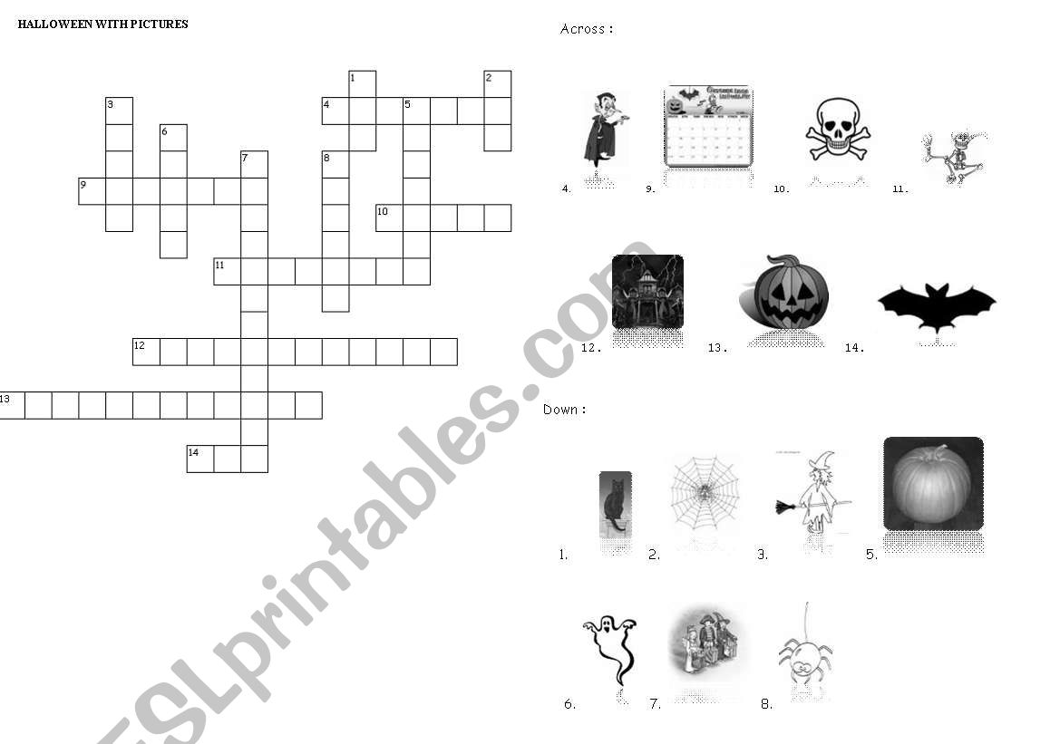HALLOWEEN CRISS-CROSS AND WORDSEARCH (2 pages)