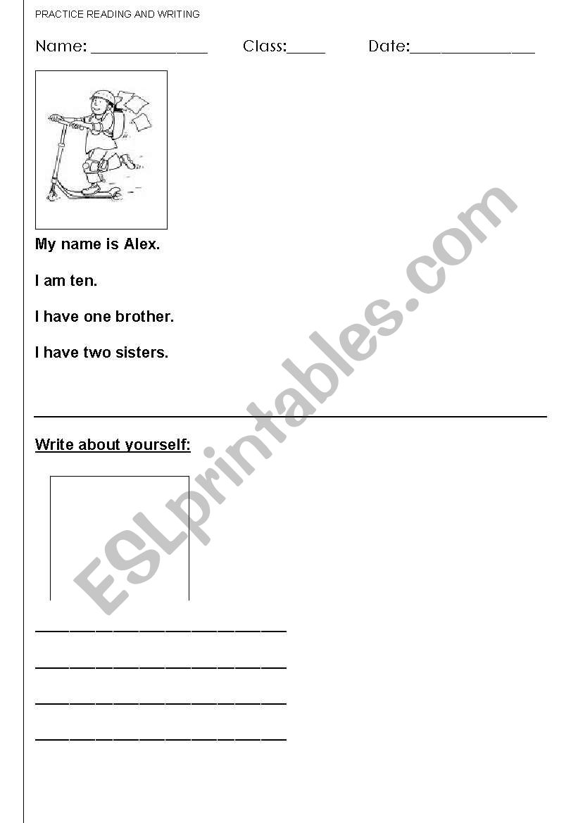 READ and WRITE worksheet