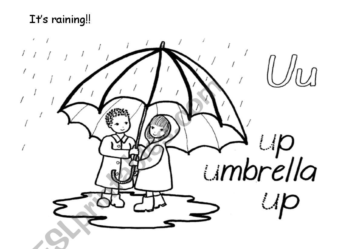 Its raining! worksheet