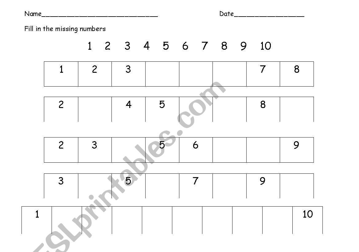 Before and after numbers worksheet