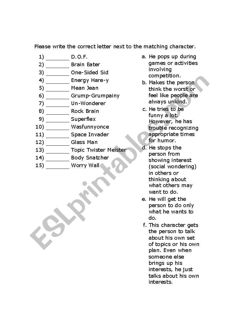 Superflex Quiz worksheet