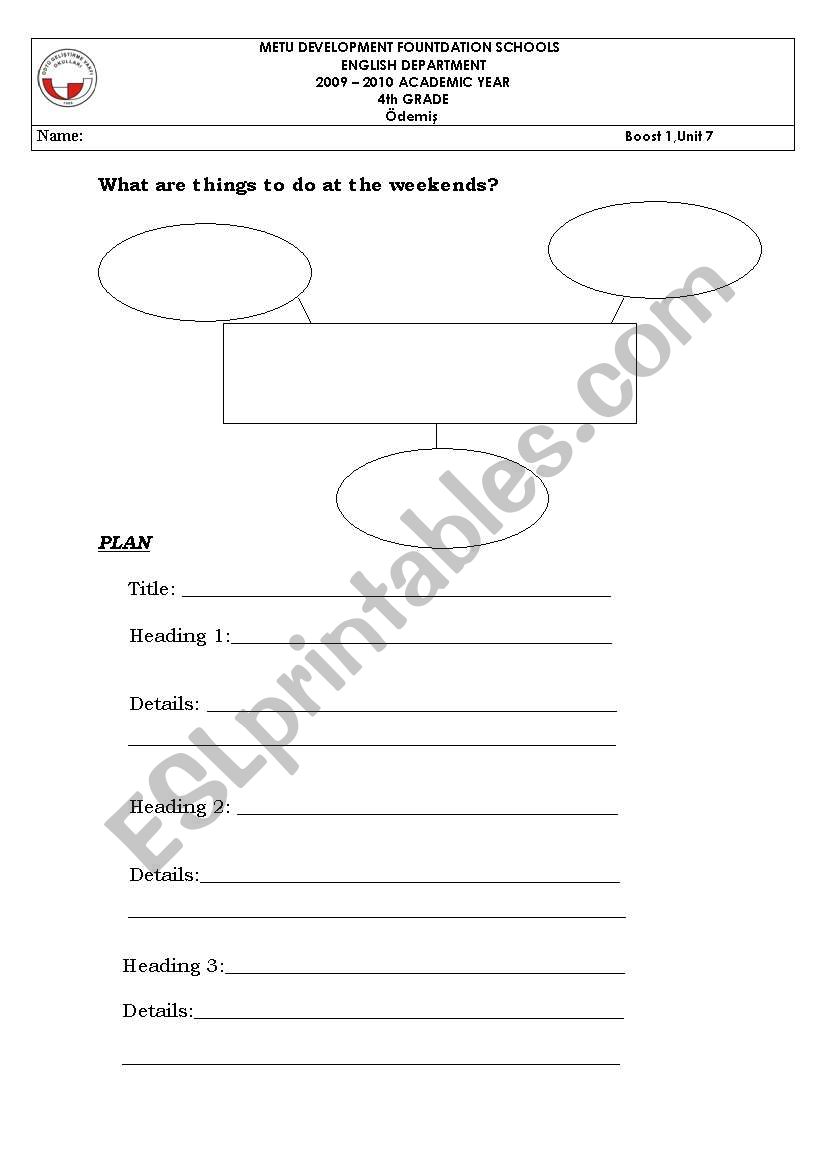 title-heading worksheet