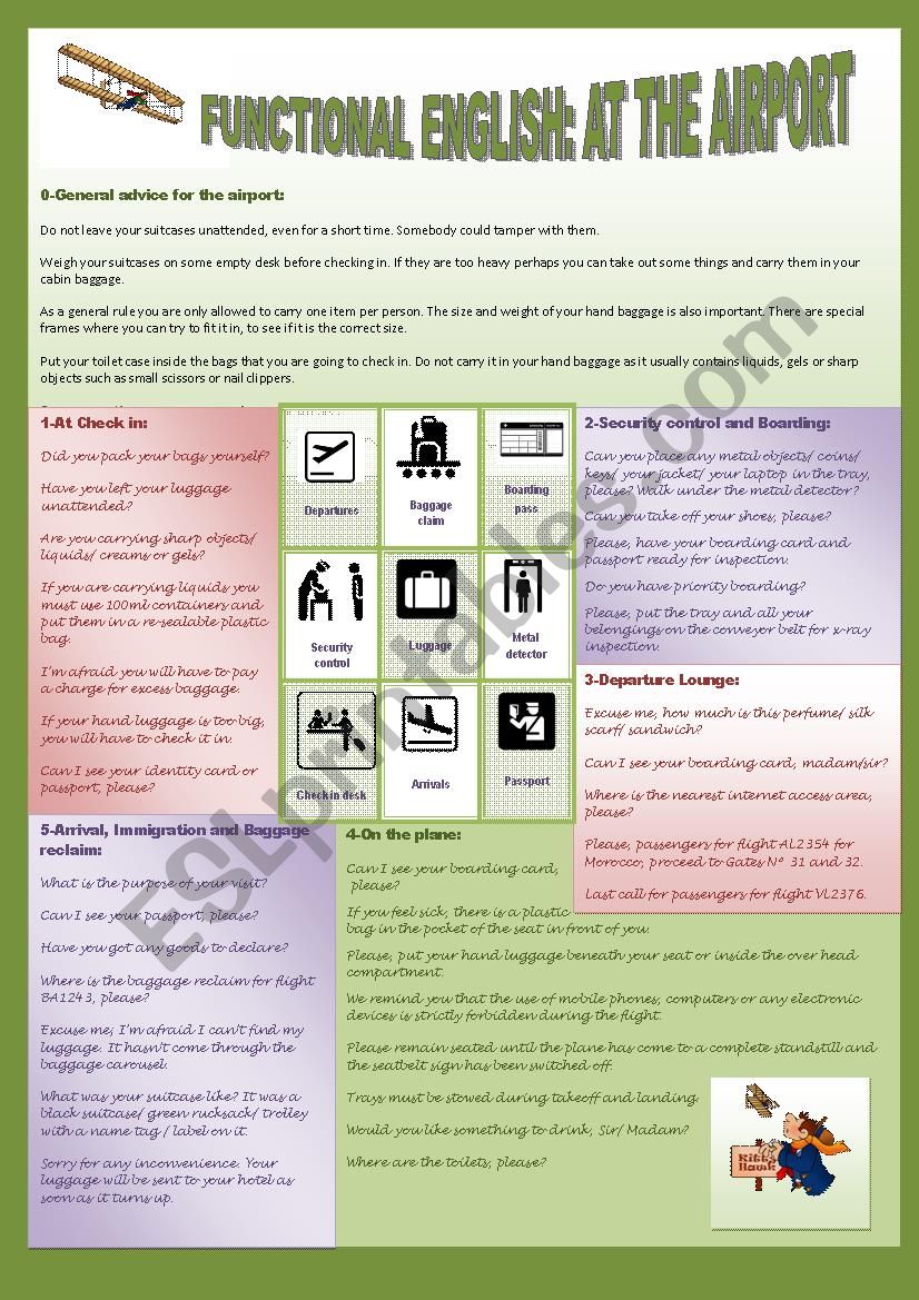 AIRPORT TALK worksheet