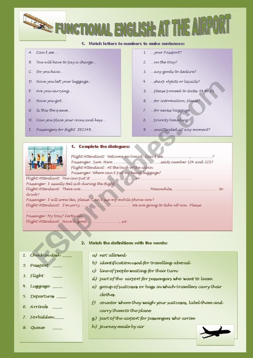 AIRPORT TALK II worksheet