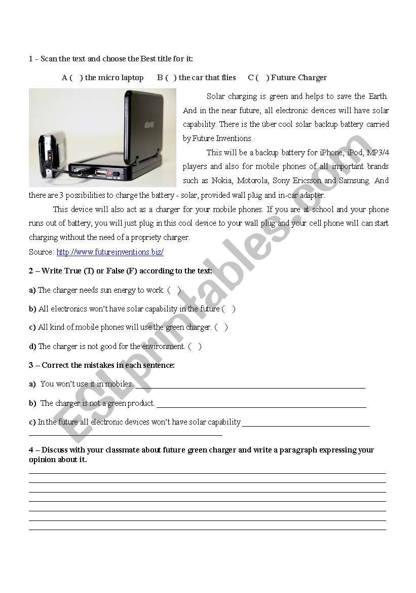 future inventions worksheet