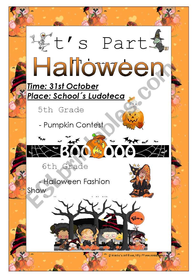 Halloween Poster worksheet