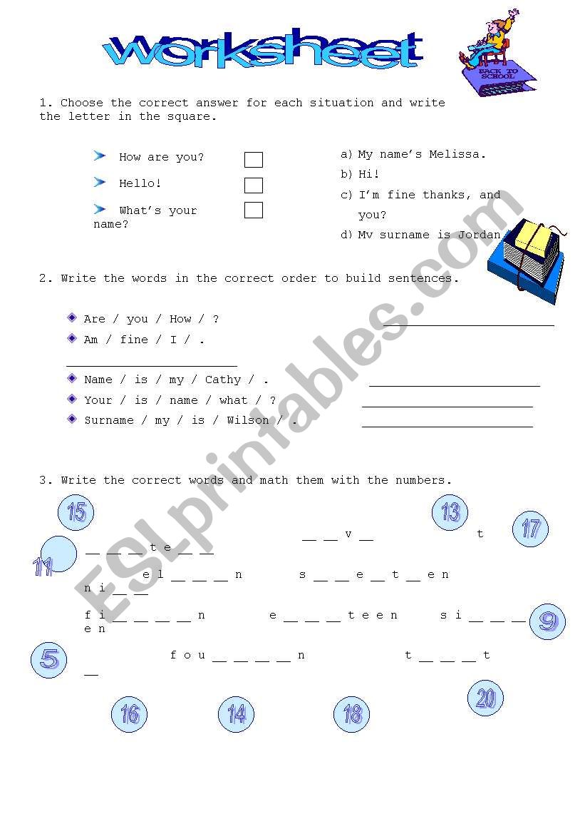 review worksheet