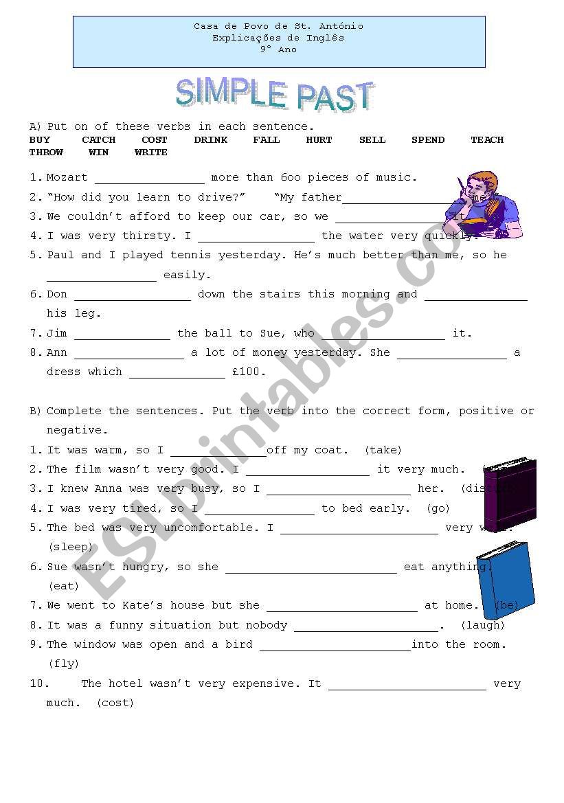 simple past worksheet