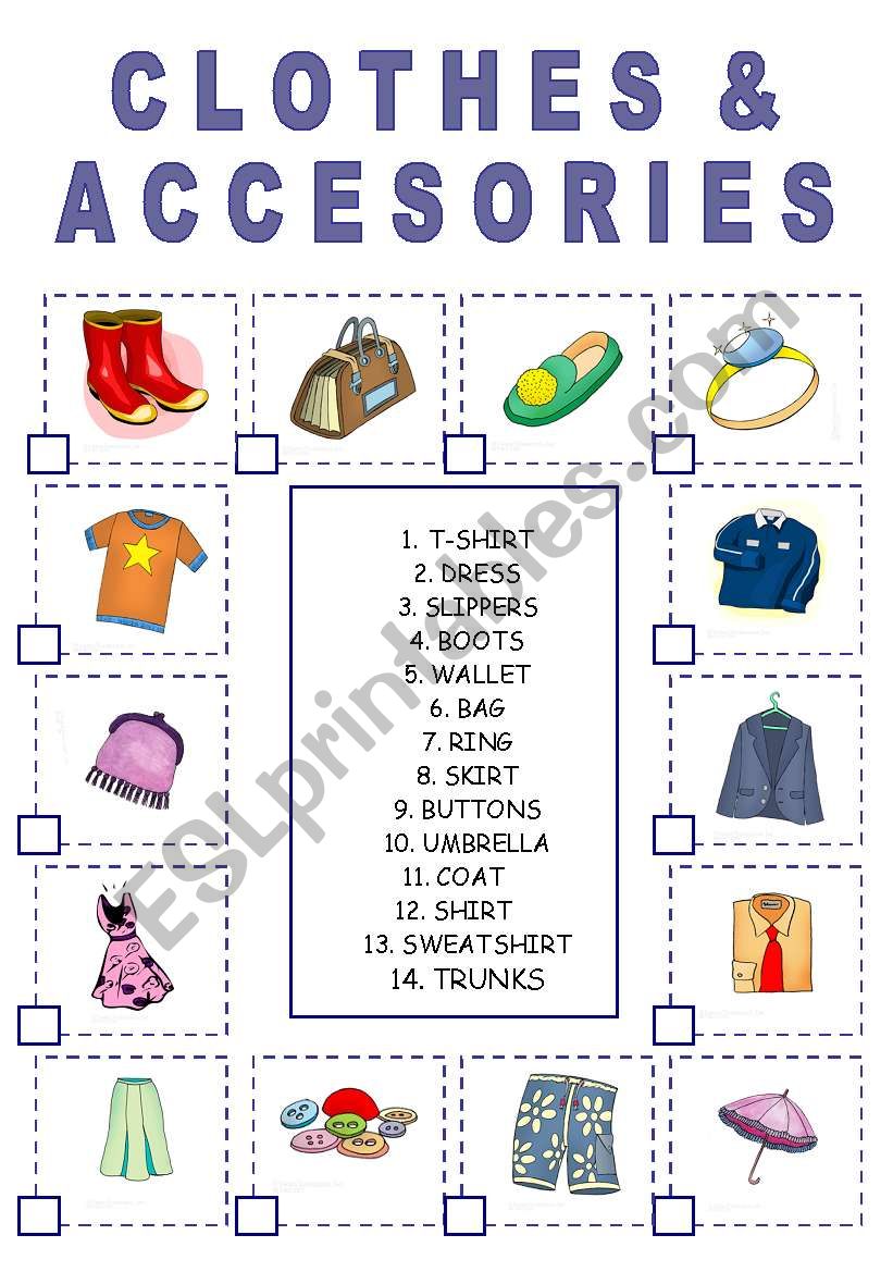 Clothes and Accesories - Matching 