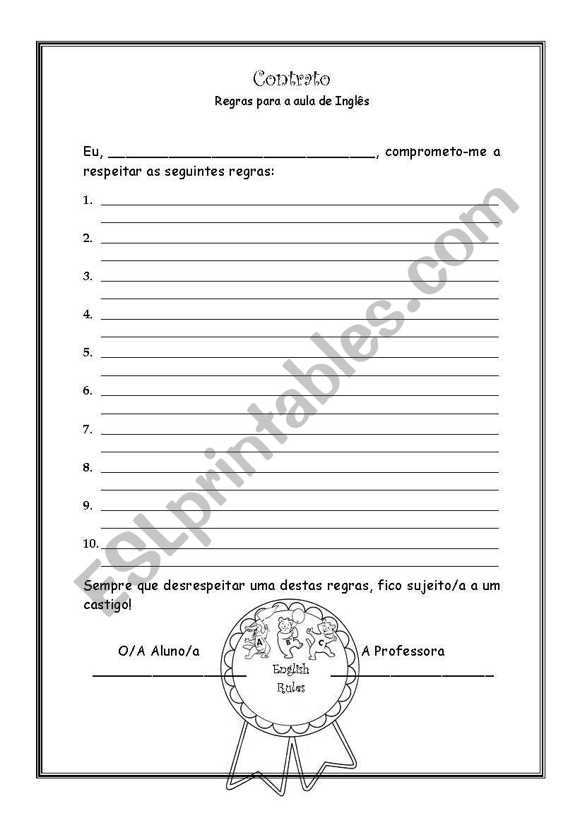 Contract worksheet