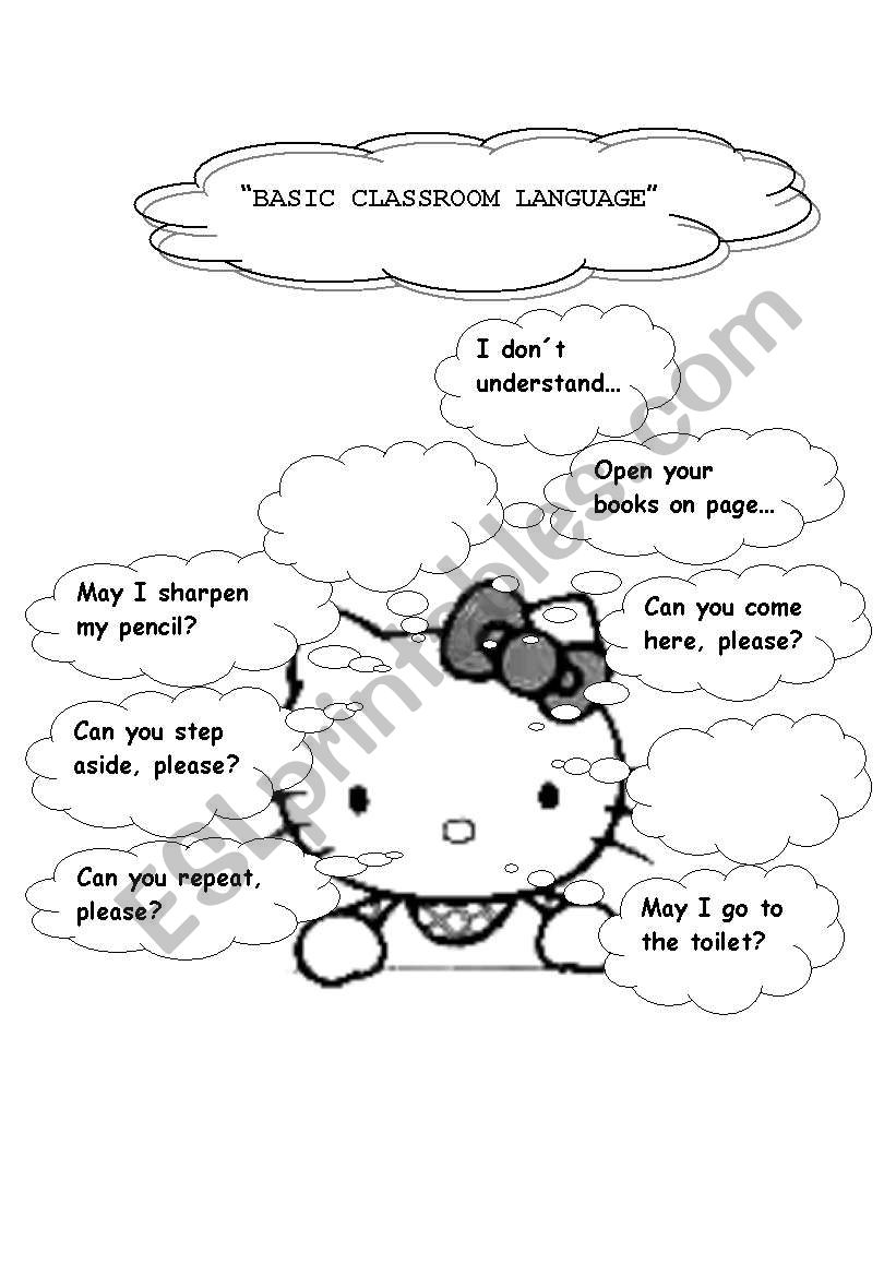 classroom language worksheet