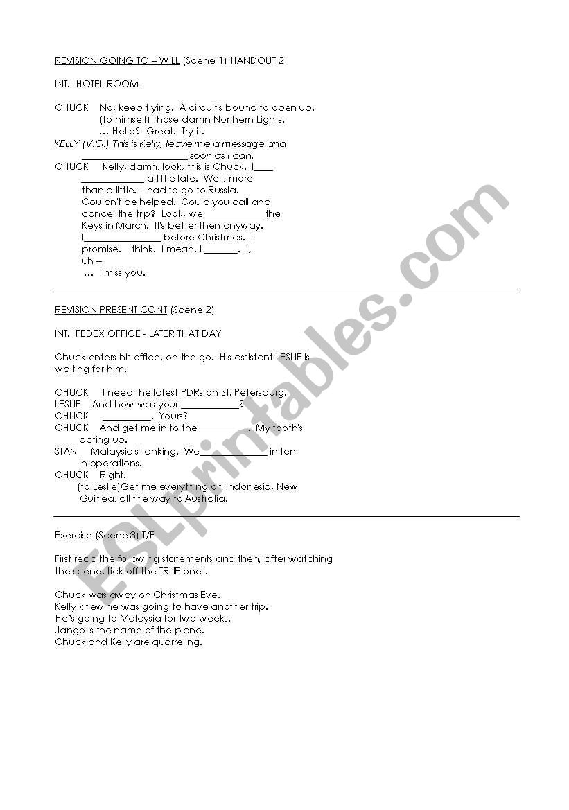 castaway - future tenses worksheet