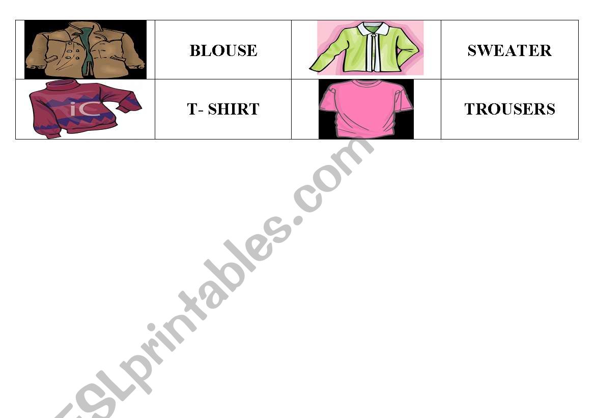 Domino-clothes- Part 2 worksheet