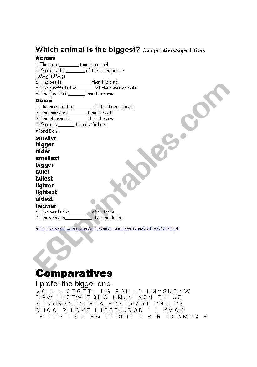 excerciese worksheet