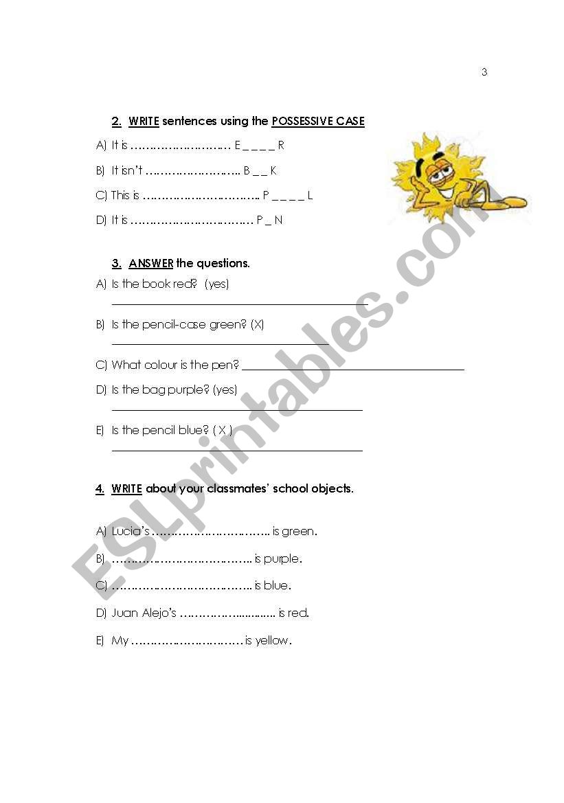 English Test worksheet