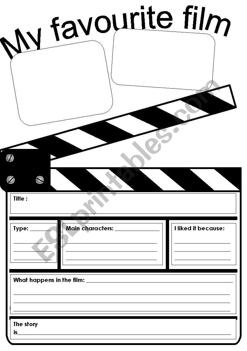 My favourite film worksheet