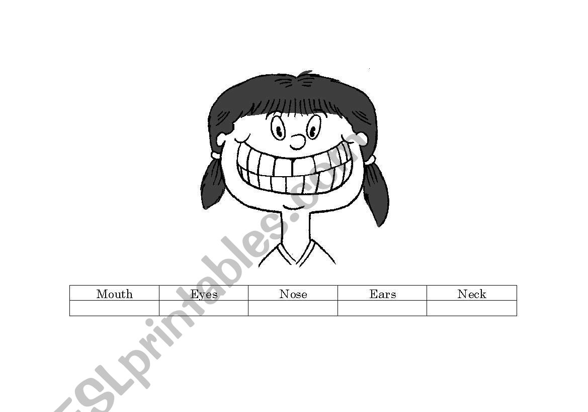 My Face worksheet