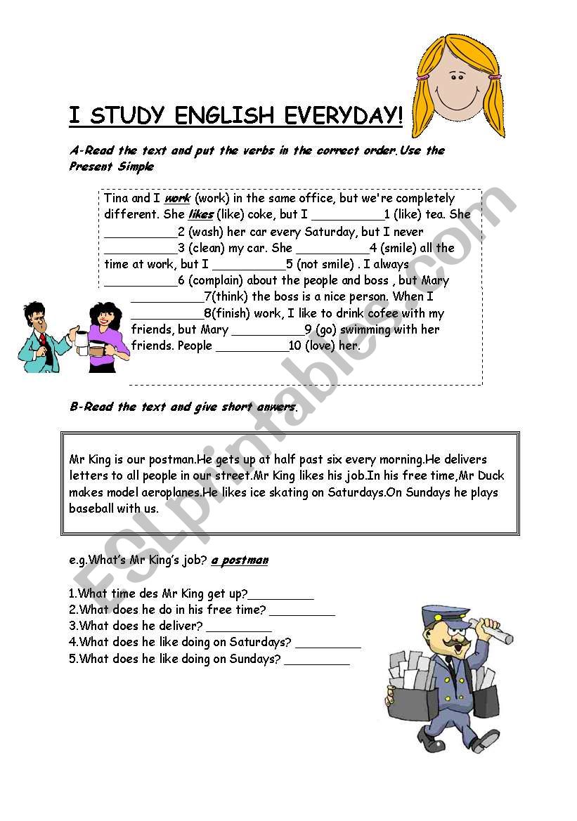 present simple worksheet