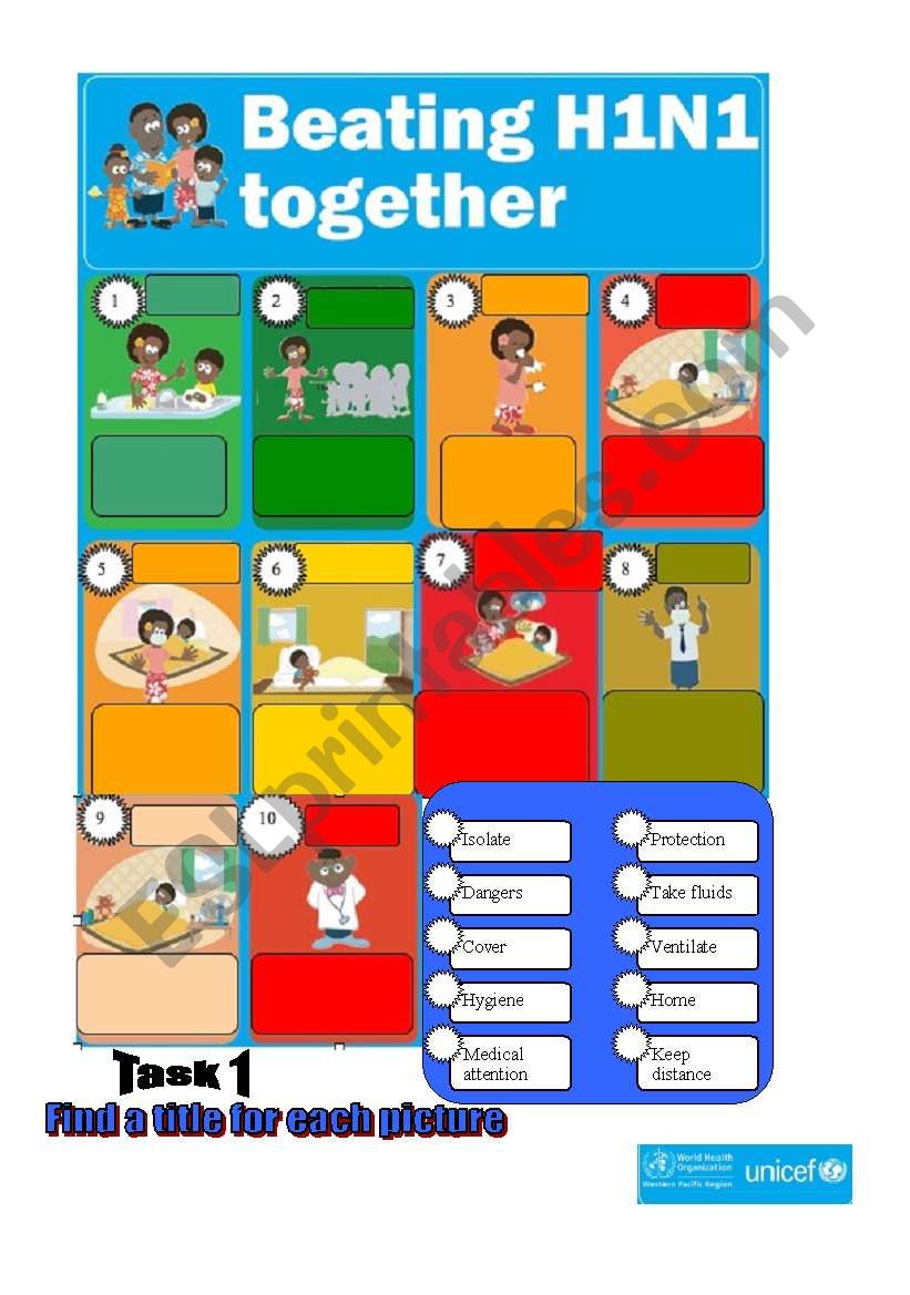 Beating H1N1 together worksheet