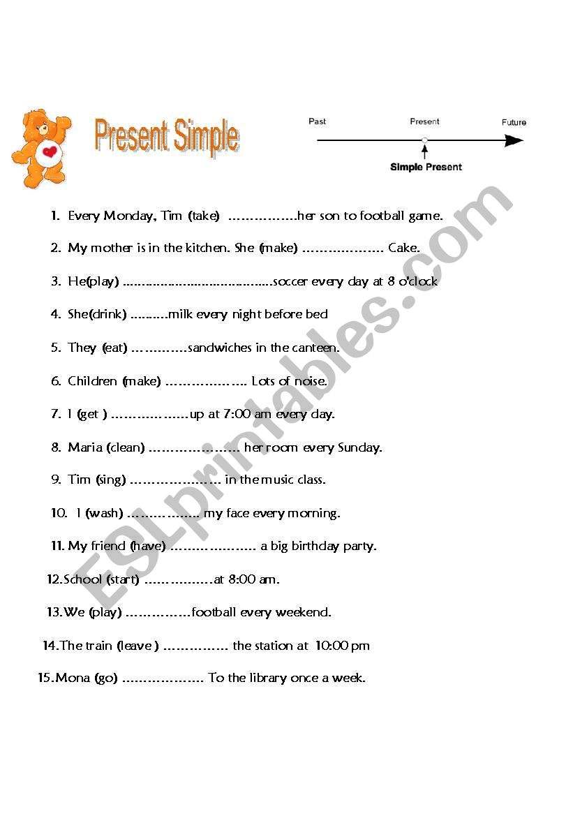 Present Simple Tense  worksheet