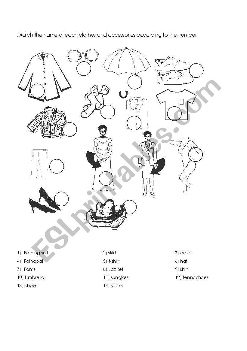 Clothes practice worksheet