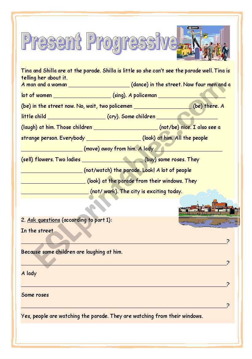 Present Progressive worksheet