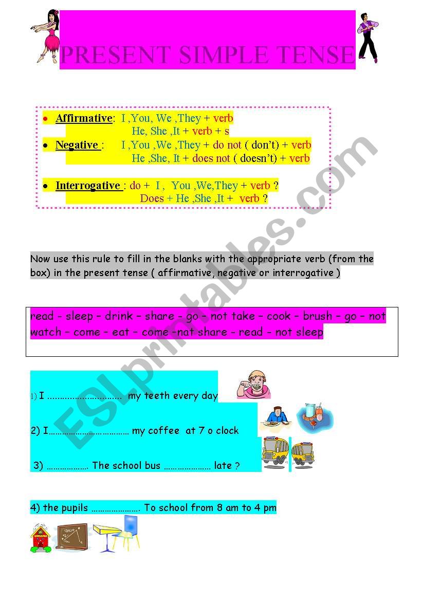 simple present+ daily routines part1 