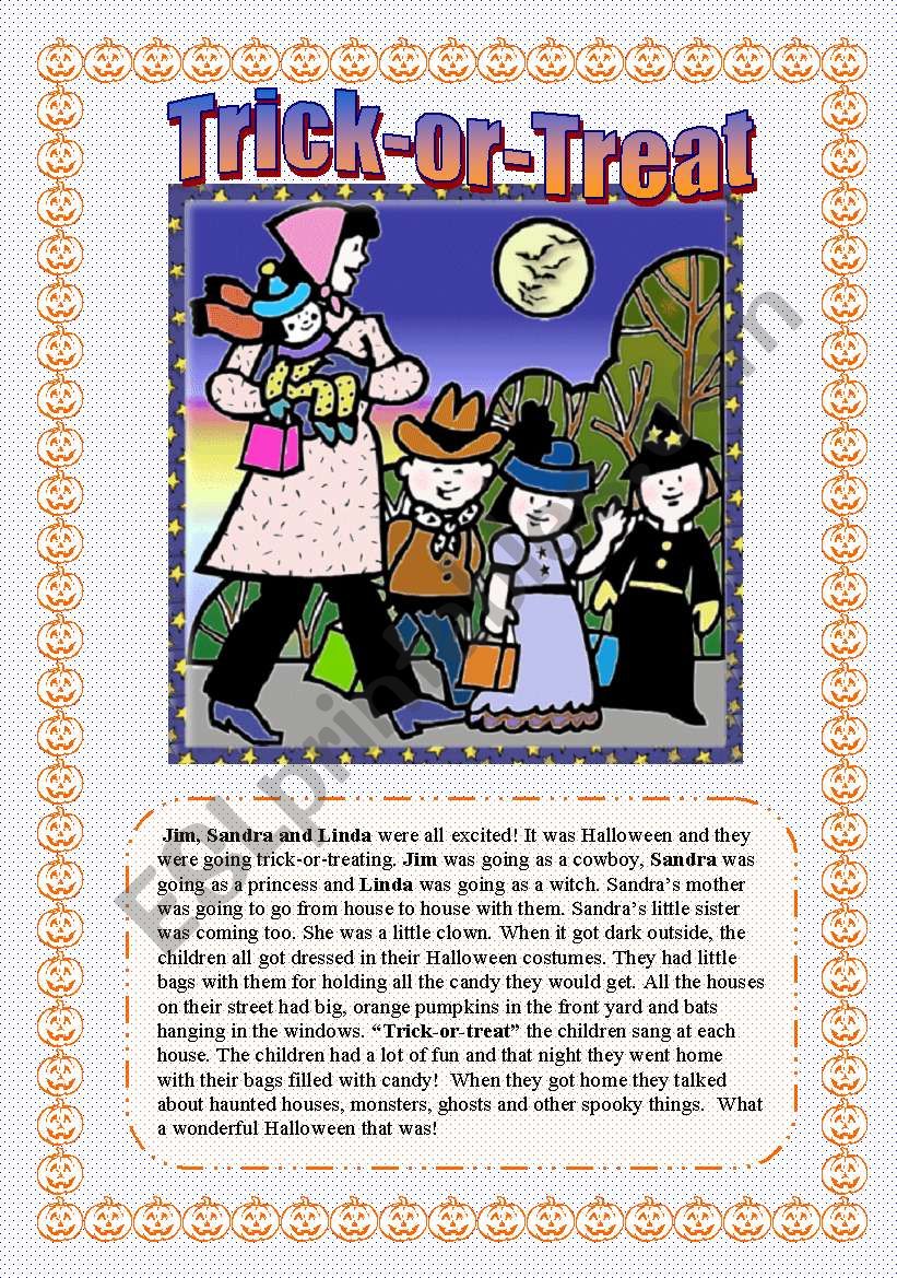 Trick-Or-Treat worksheet