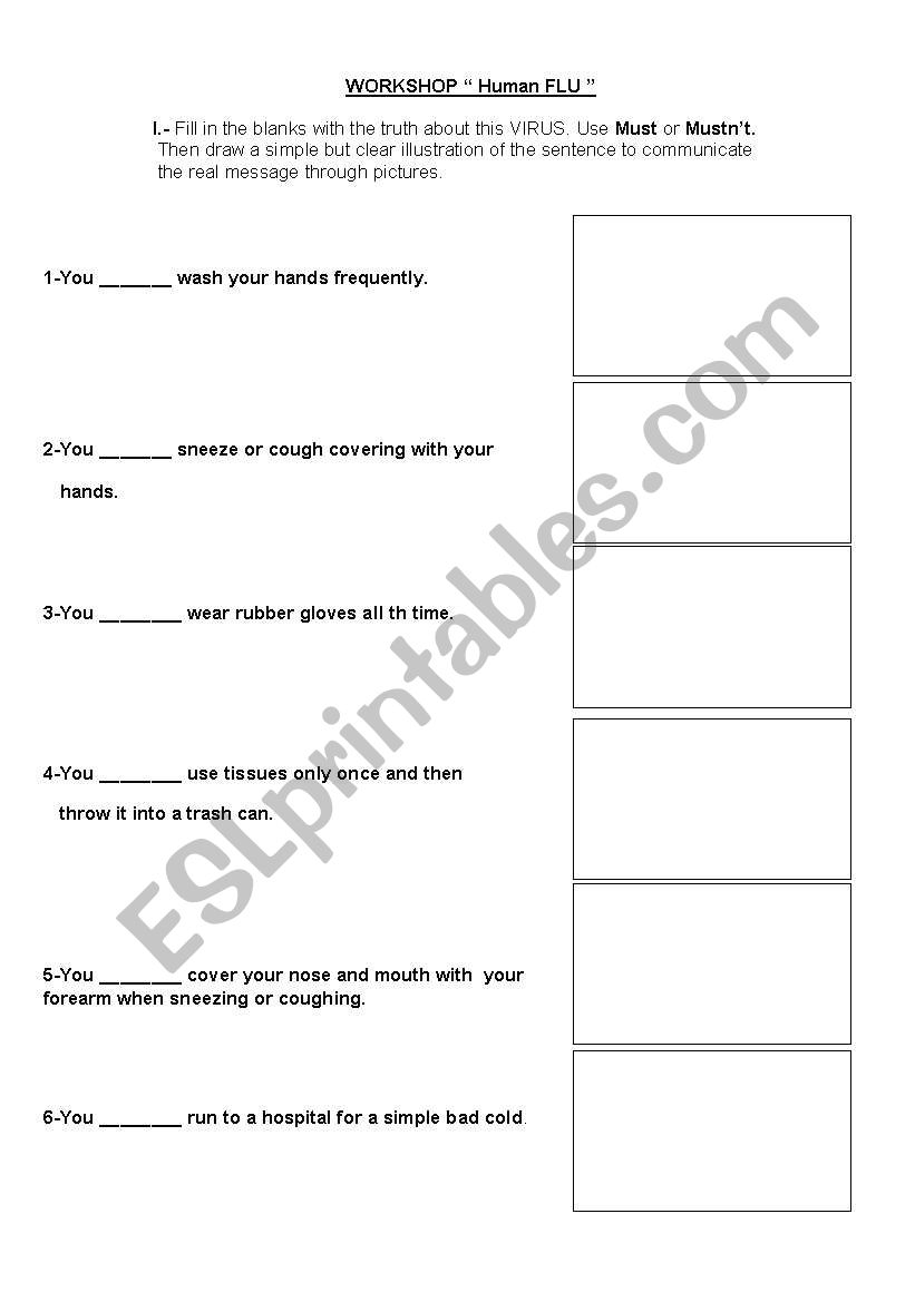 Modal must worksheet