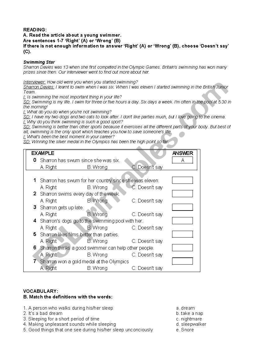 Integrated Skills worksheet worksheet