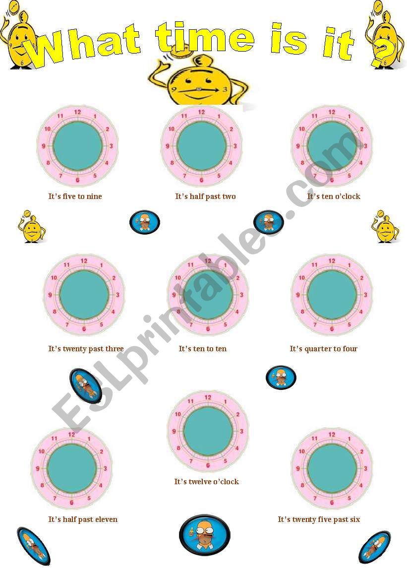 Telling the time  worksheet