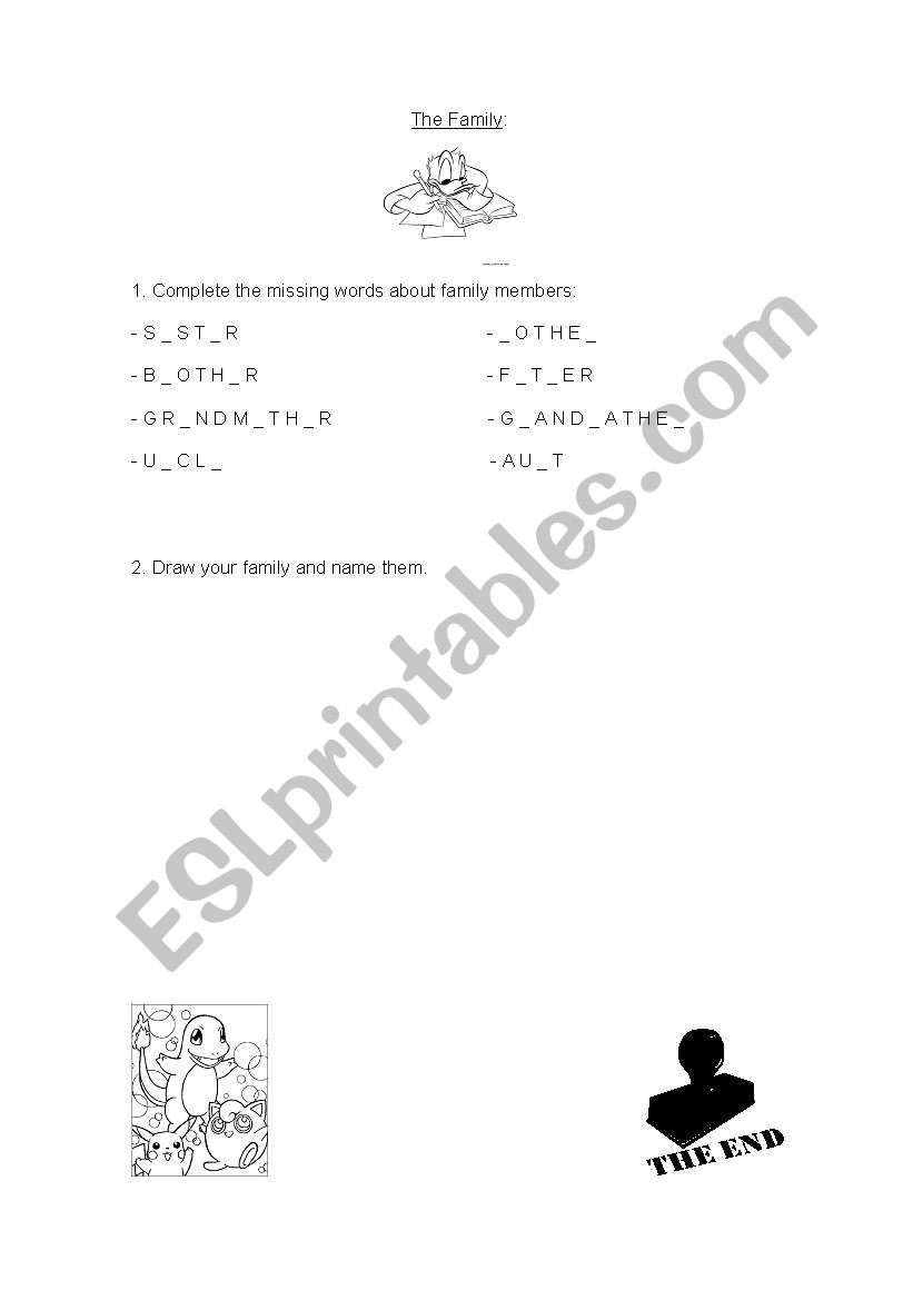 The Family worksheet