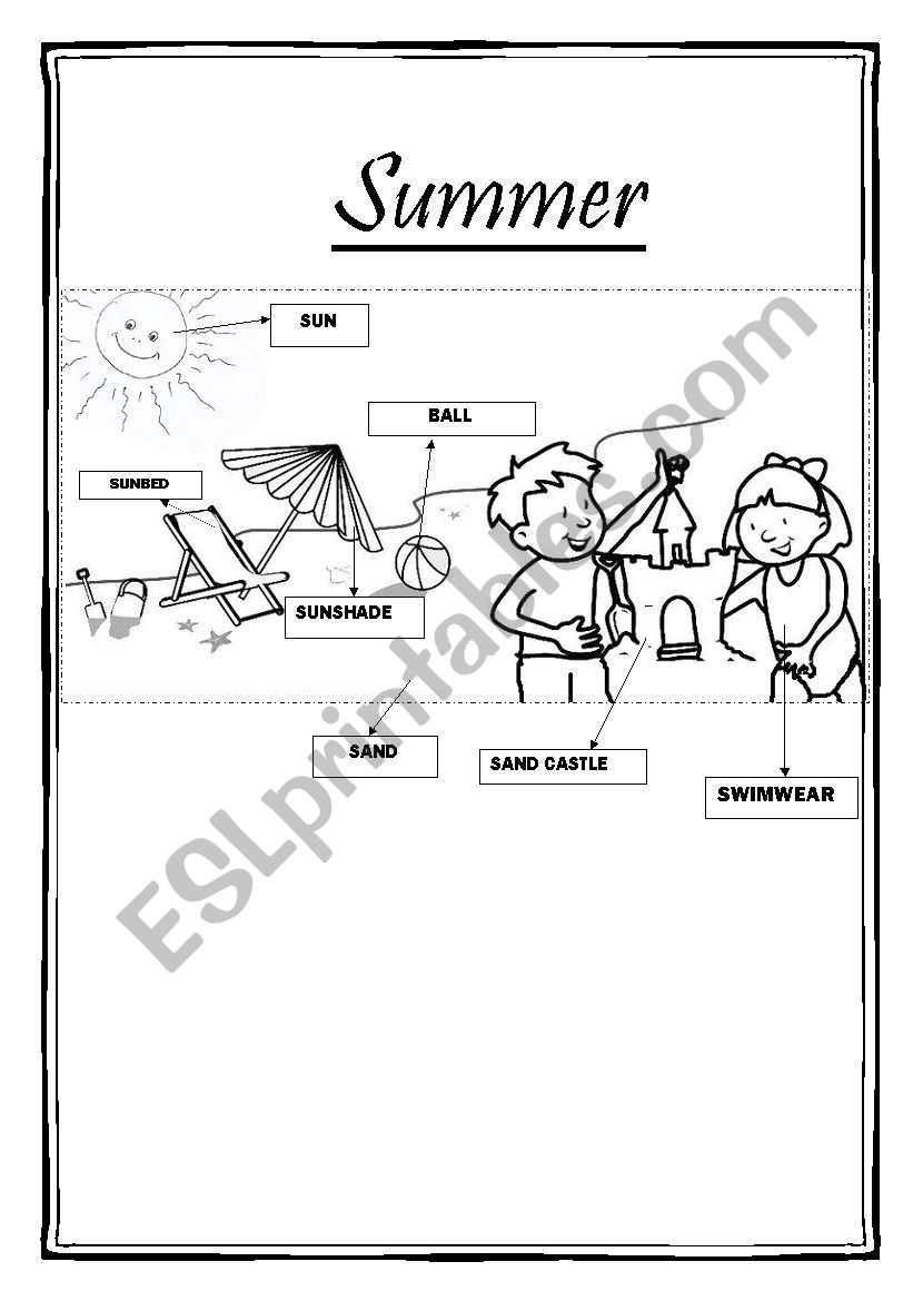 SUMMER VOCABULARY worksheet