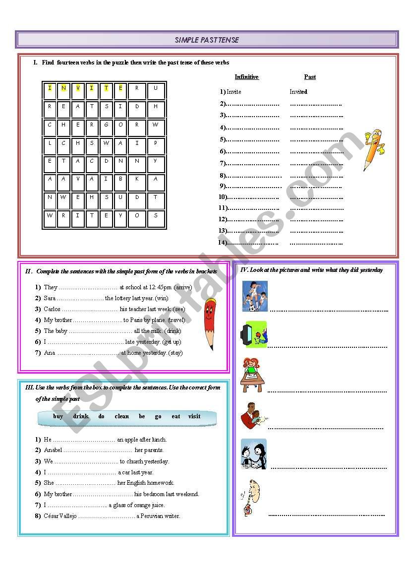 Simple Past Tense worksheet