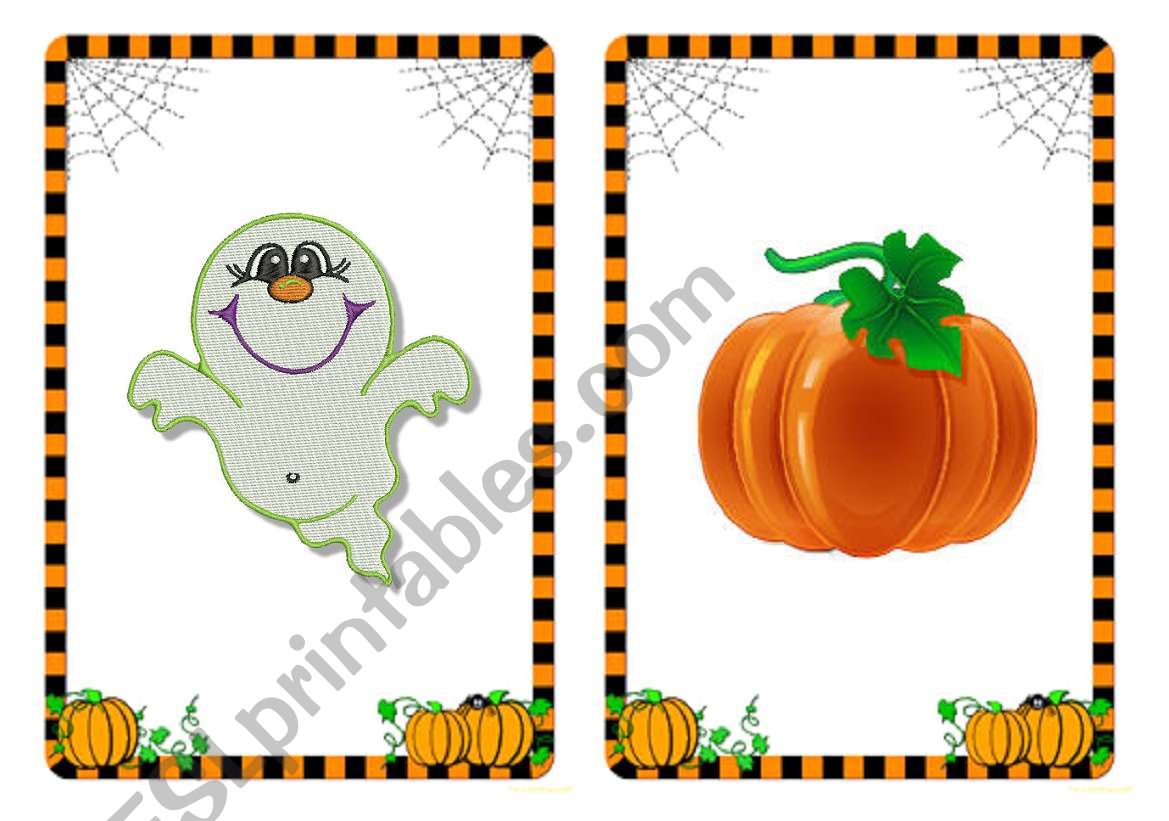 Halloween flashcards and word cards (1/4)