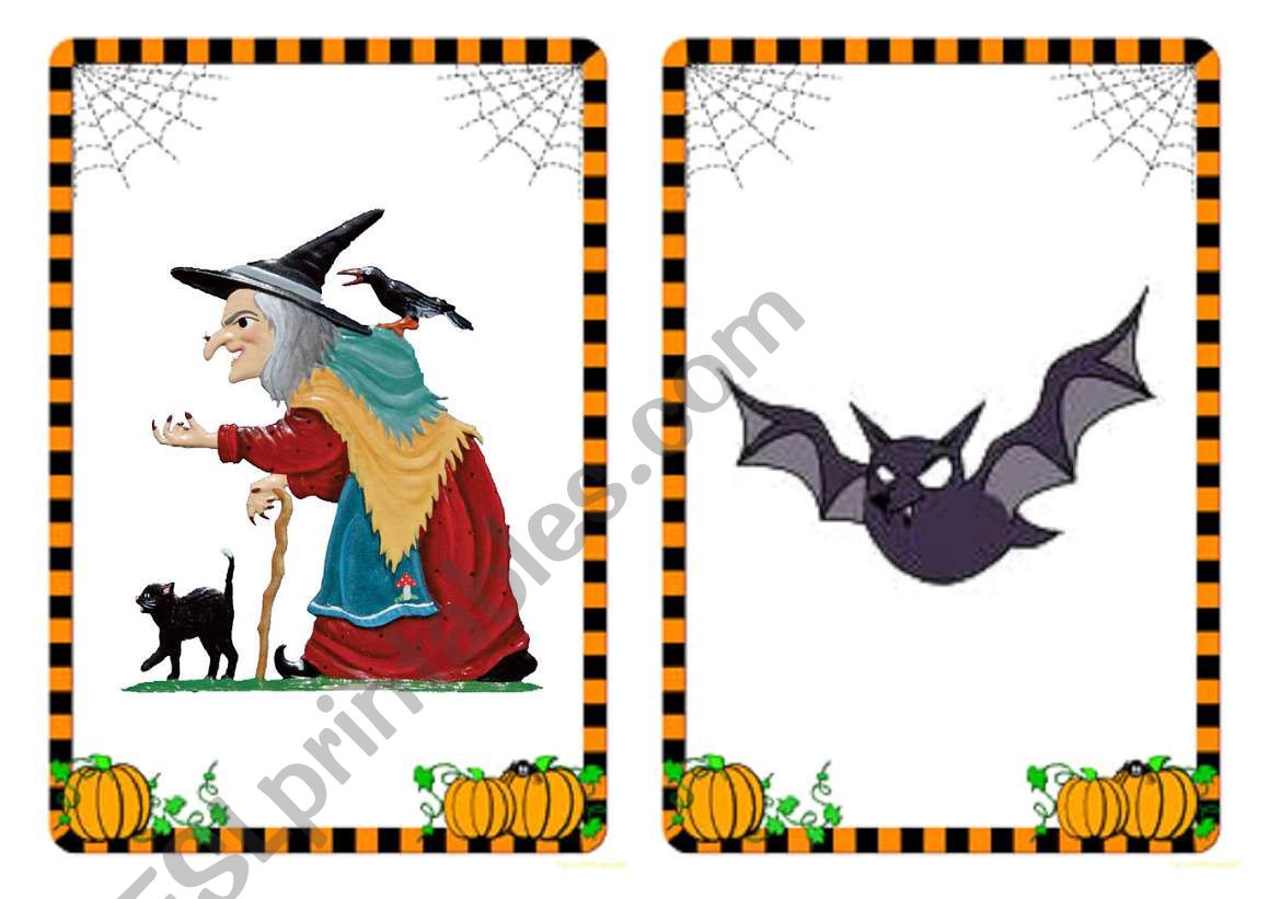 Halloween flashcards and word cards (2/4)