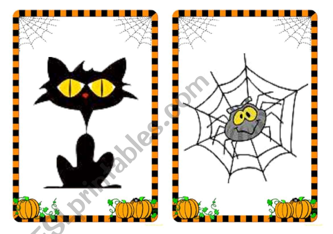 Halloween flashcards and word cards (3/4)