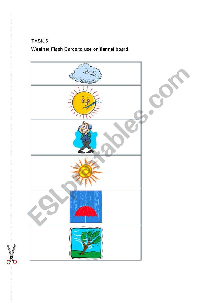 Weather Flash Cards worksheet