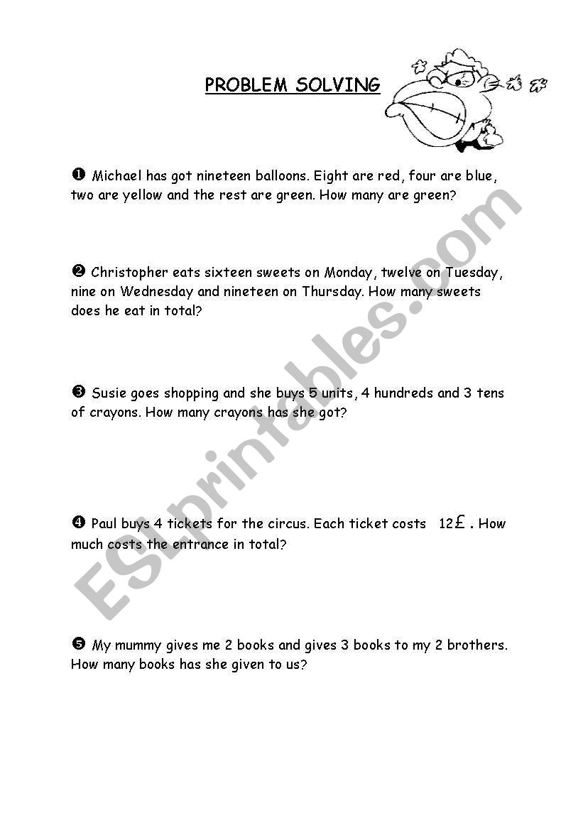 Problem solving worksheet