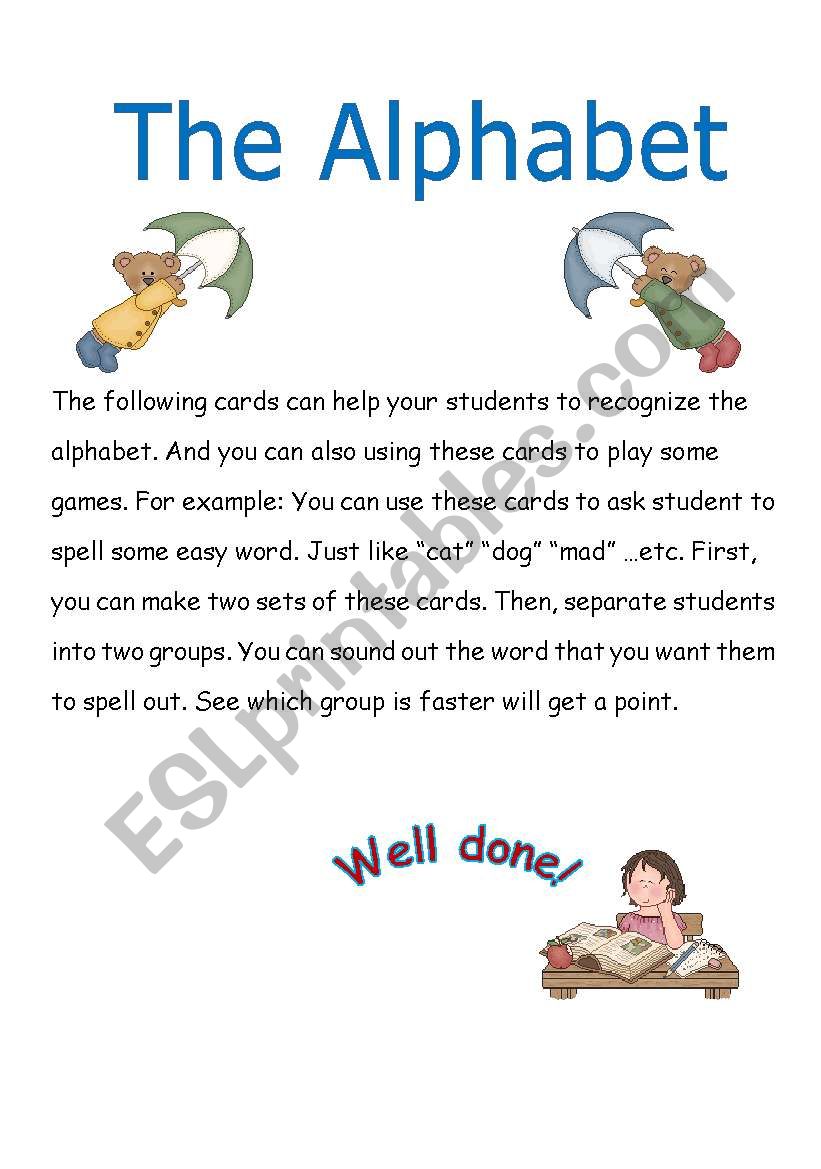 The alphabet worksheet