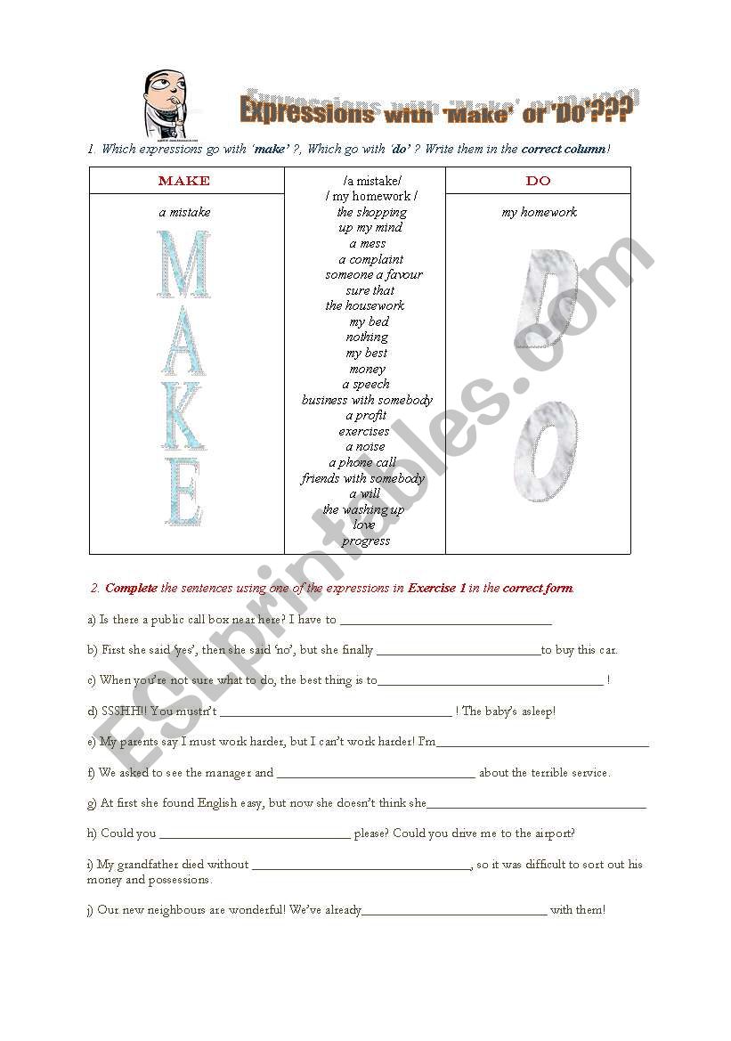 Expressions with Make or Do