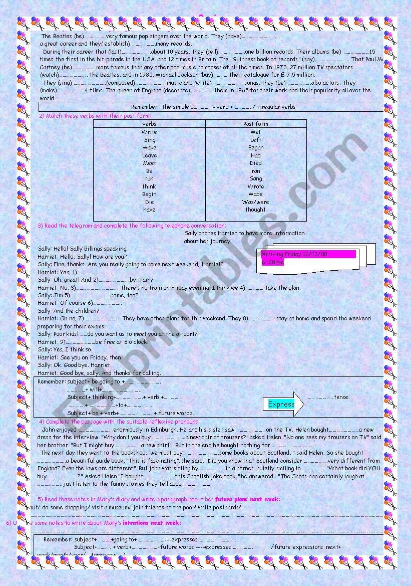 test worksheet