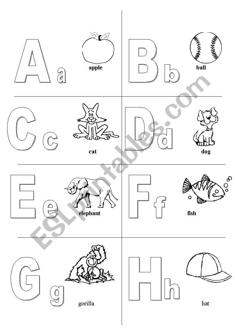 alphabet worksheet