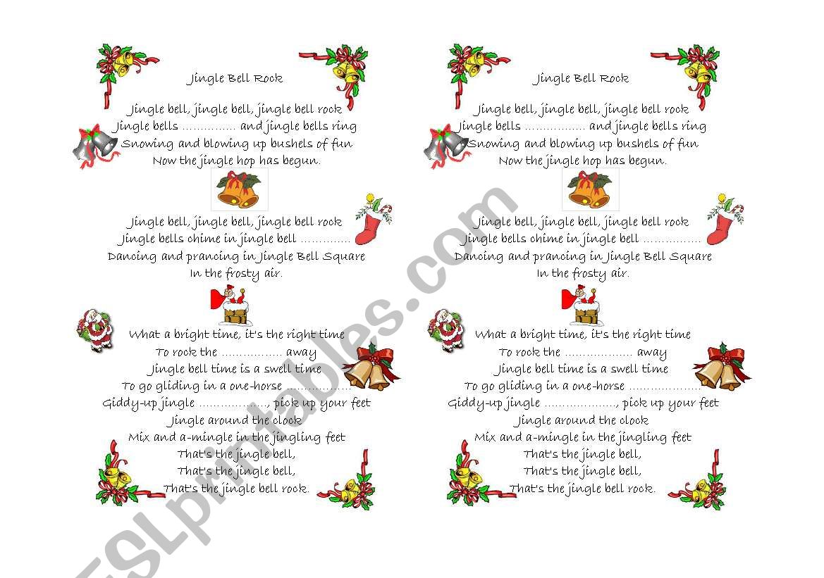 jingle bells rock worksheet