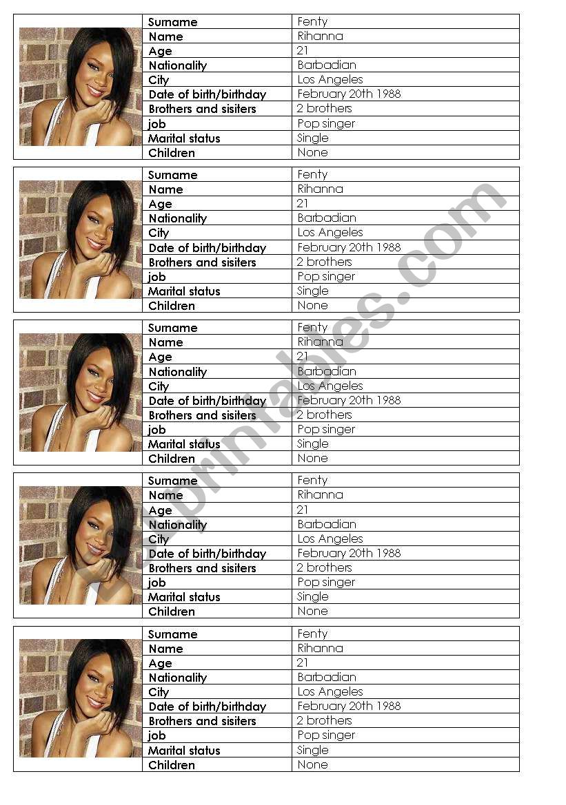 Rihanna ID file worksheet