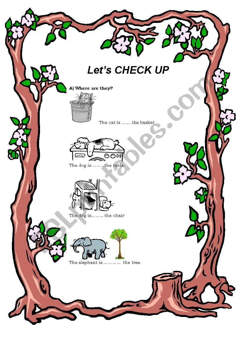 prepositions of place worksheet