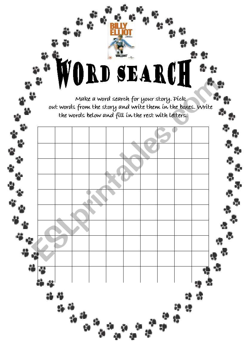 Word Search worksheet